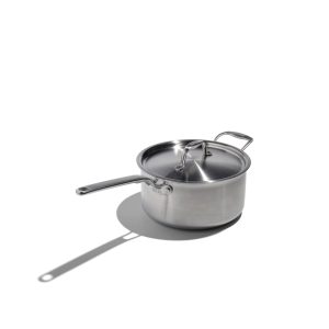 4-Quart Stainless Steel Saucepan with Lid - Versatile & Durable for Soups, Sauces & More