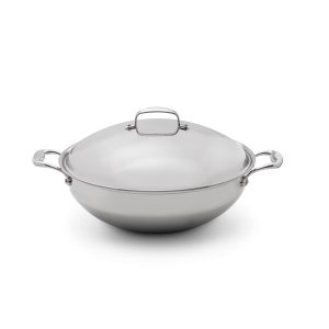 Premium 13.5-Inch Carbon Steel Wok with Lid – 8Qt Capacity, Fast Heat, Ideal for Stir-Fry & More