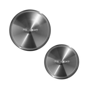 Premium Stainless Steel Fry Pan Lids - 10.5" & 12" Universal Fit, Brushed Finish